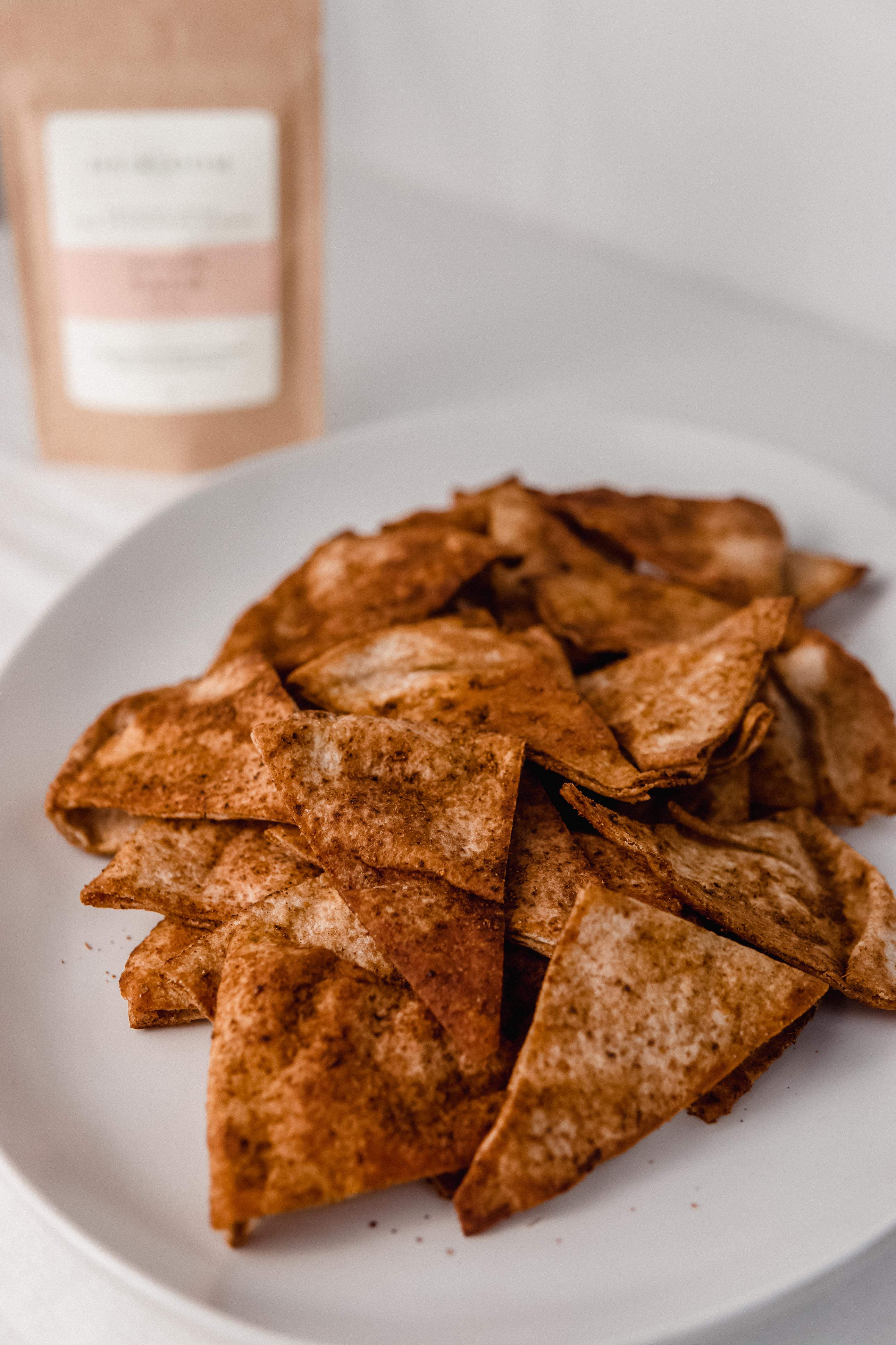 Spicy Mexican inspired fiesta pita chips