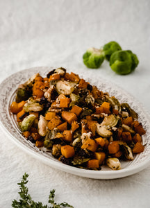 Roasted Balsamic Brussels Sprouts and Butternut Squash